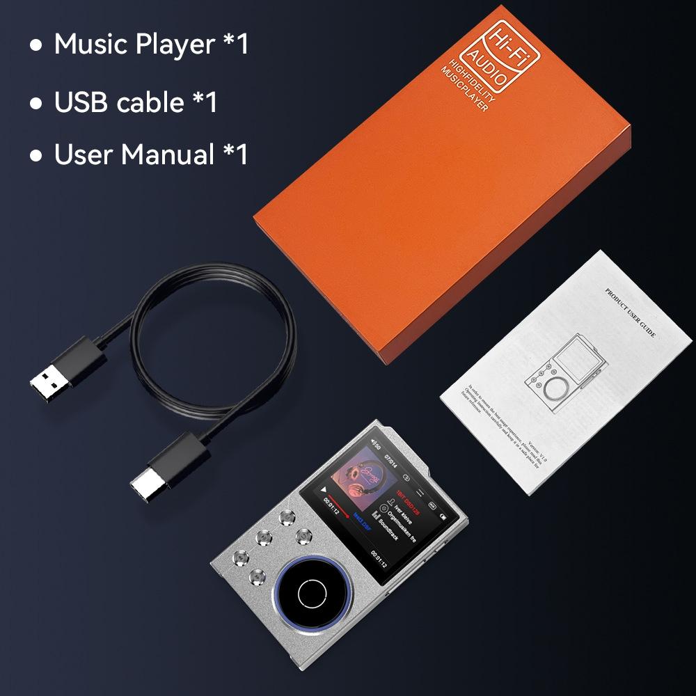2.4 Inch Hifi Bluetooth Music Player Dsd256 Mastering Sound Quality 16Gb+16Gb Memory Gray