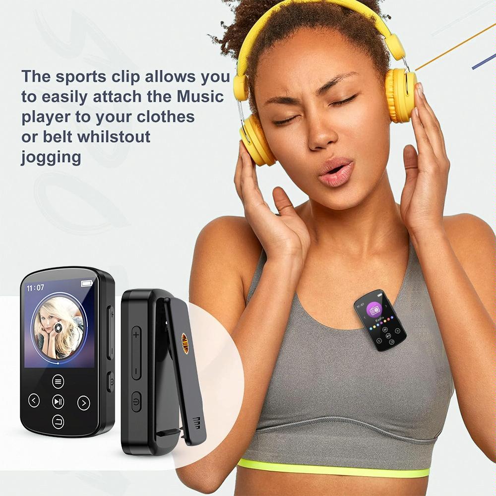 Touch Screen Mp3 Bluetooth Music Player 128Gb Memory Hifi Sports Clip - 16Gb