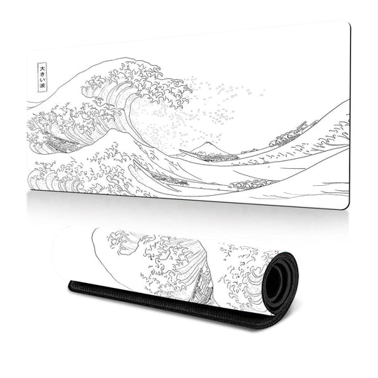 Non Slip Gaming Mouse Pad Big Wave Design - No.24 400X900x2mm