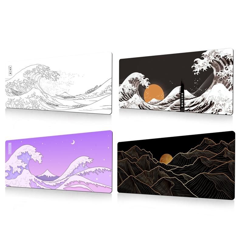 Non Slip Gaming Mouse Pad Big Wave Design - No.24 400X900x2mm