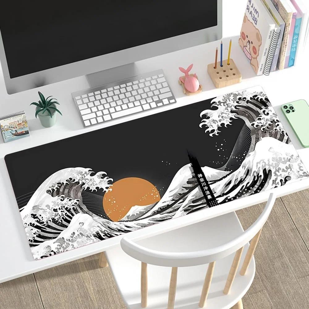 Non Slip Gaming Mouse Pad Big Wave Design - No.24 400X900x2mm