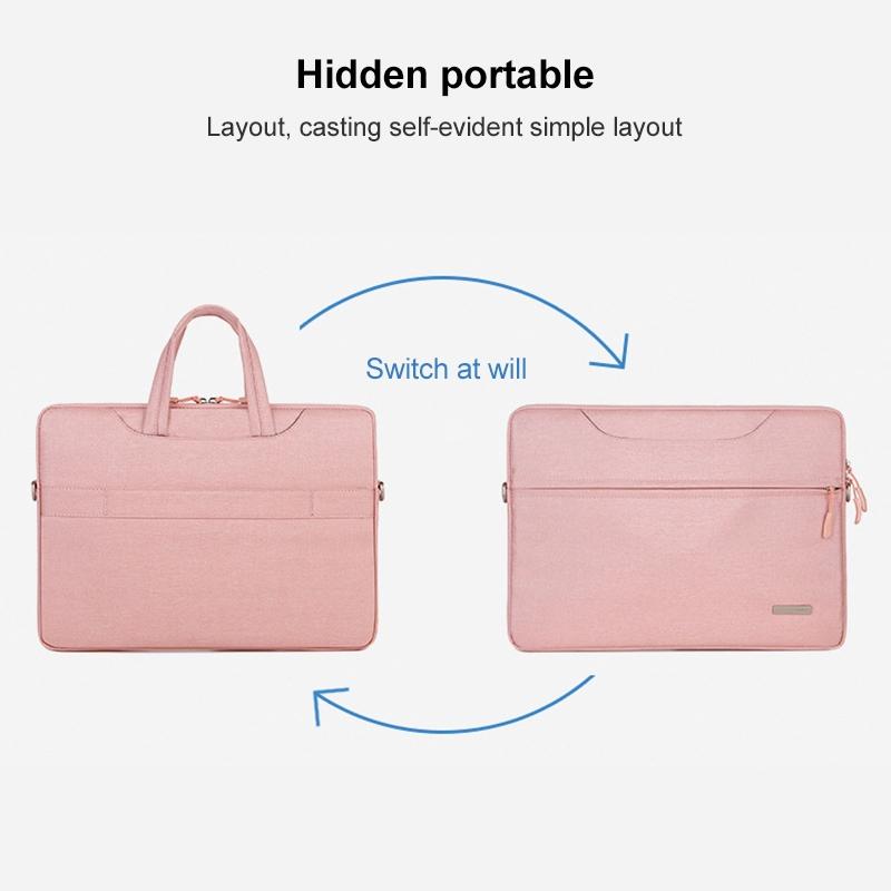 15.6 Inch Inner Bag With Shoulder Strap For Handbag Or Laptop Pink