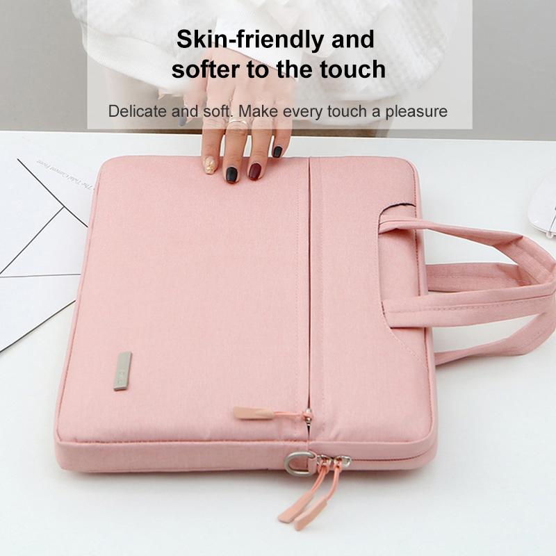 15.6 Inch Inner Bag With Shoulder Strap For Handbag Or Laptop Pink