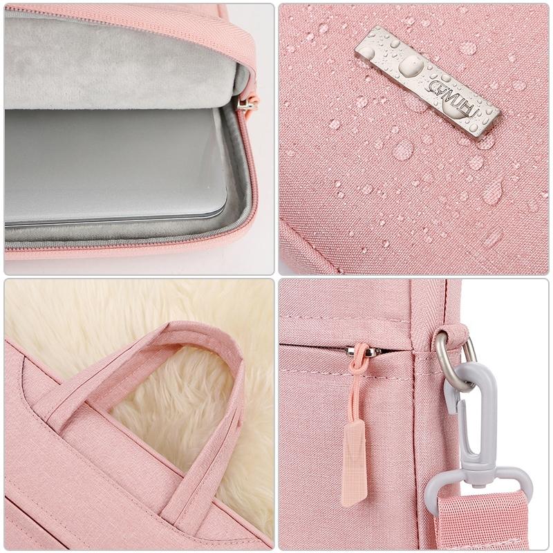 15.6 Inch Inner Bag With Shoulder Strap For Handbag Or Laptop Pink