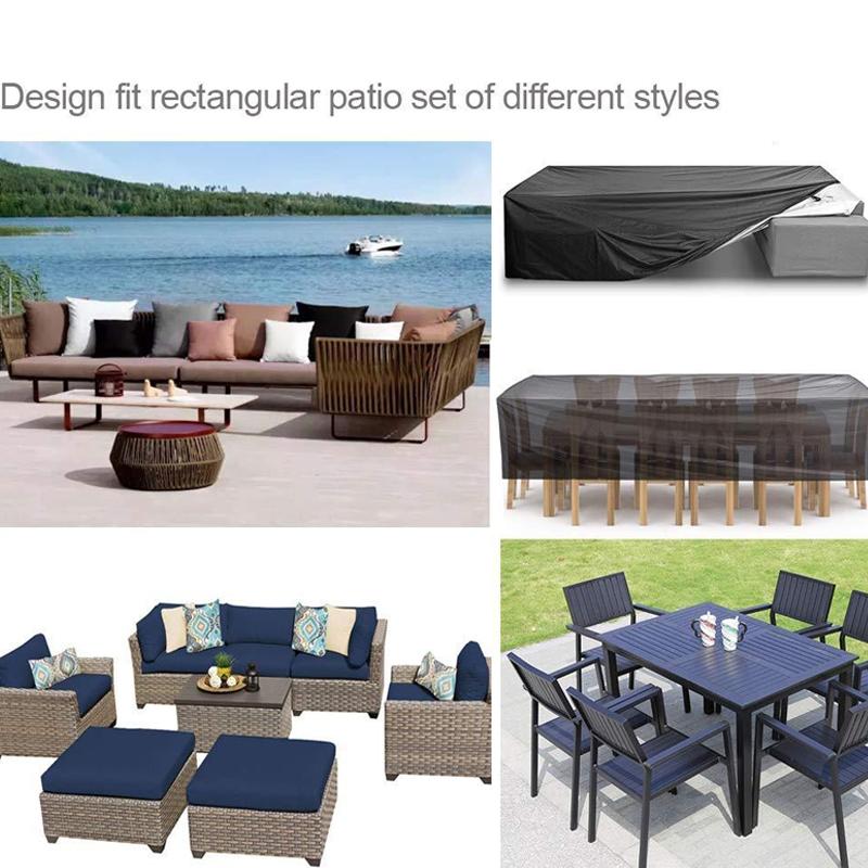 Waterproof Outdoor Furniture Cover For Table And Chairs 130X130x75cm