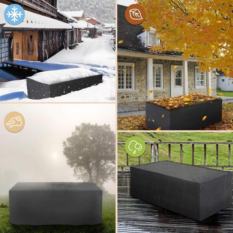 Waterproof Outdoor Furniture Cover For Table And Chairs 130X130x75cm