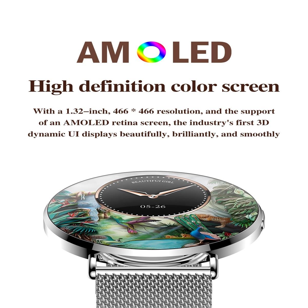 1.32 Inch Colour Screen Smart Watch With Bluetooth Call & Health Monitoring Silver