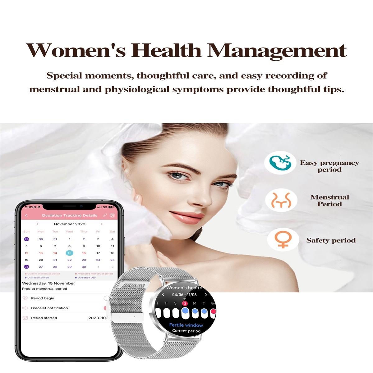 1.32 Inch Colour Screen Smart Watch With Bluetooth Call & Health Monitoring Silver