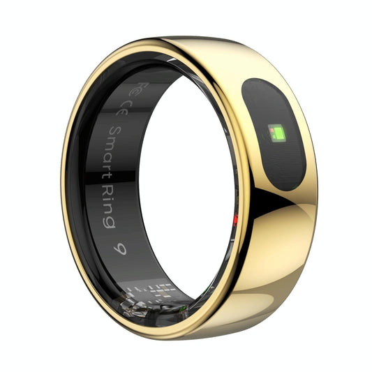 Smart Ring Heart Rate Blood Oxygen Sleep Sports Size 12 Gold