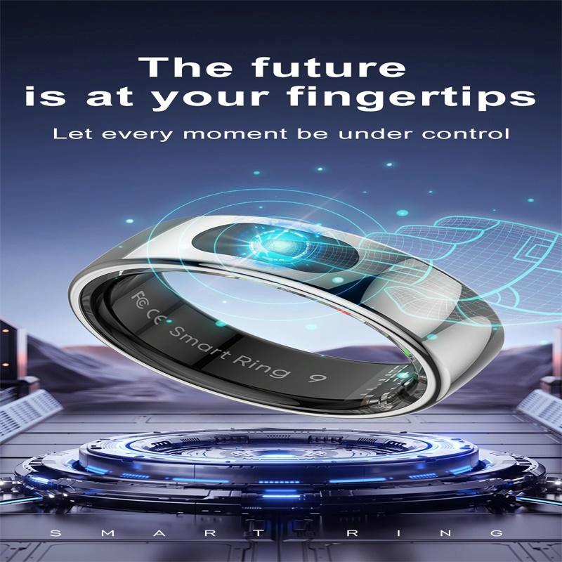 Smart Ring Heart Rate Blood Oxygen Sleep Sports Size 12 Gold