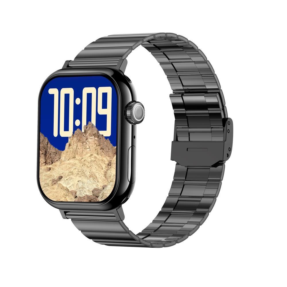2.04 Inch Colour Screen Smart Watch Steel Strap Support Bluetooth Call Gold