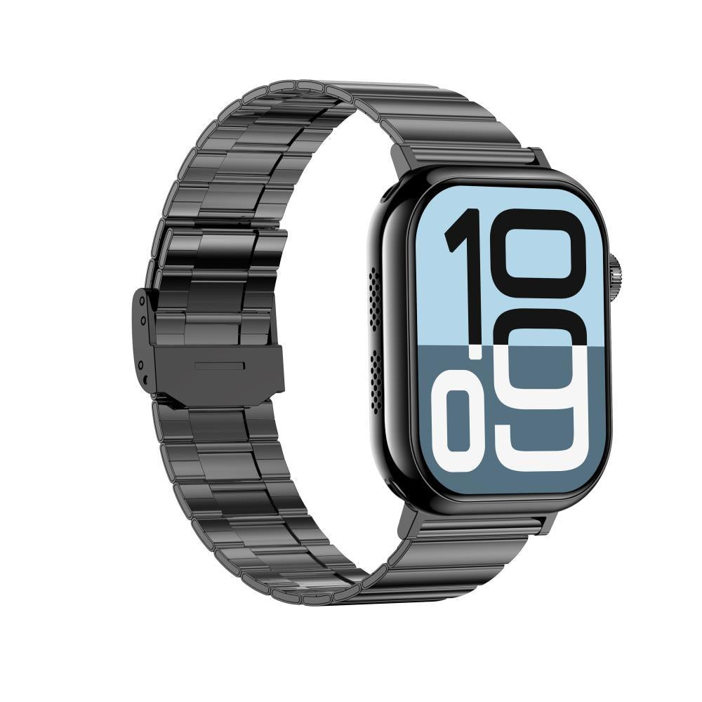 2.04 Inch Colour Screen Smart Watch Steel Strap Support Bluetooth Call Gold