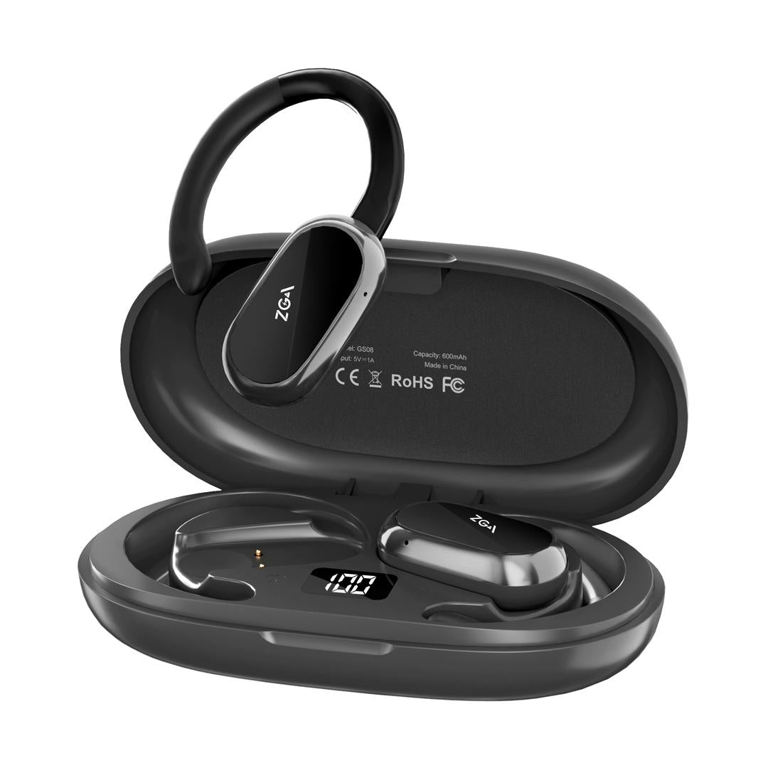 Wireless Bluetooth Earphones With Led Display Zga Gs08 White