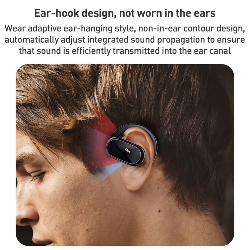 Wireless Bluetooth Earphones With Led Display Zga Gs08 White