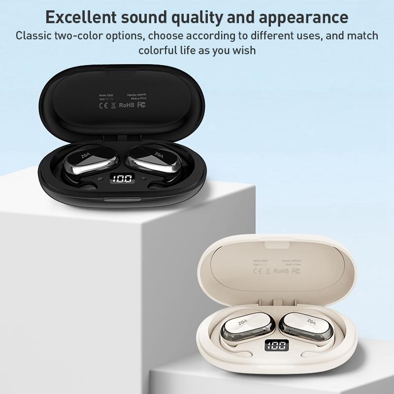 Wireless Bluetooth Earphones With Led Display Zga Gs08 White