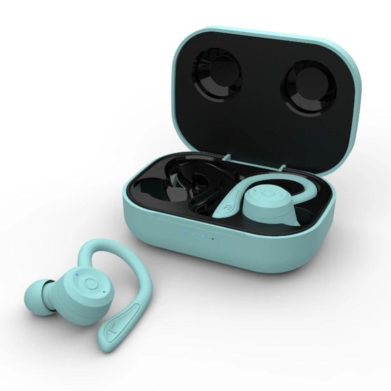Waterproof T20 Tws Bluetooth Earphones With Charging Box And Noise Cancelling Hooks