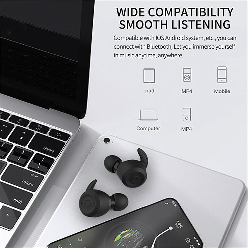 Waterproof T20 Tws Bluetooth Earphones With Charging Box And Noise Cancelling Hooks
