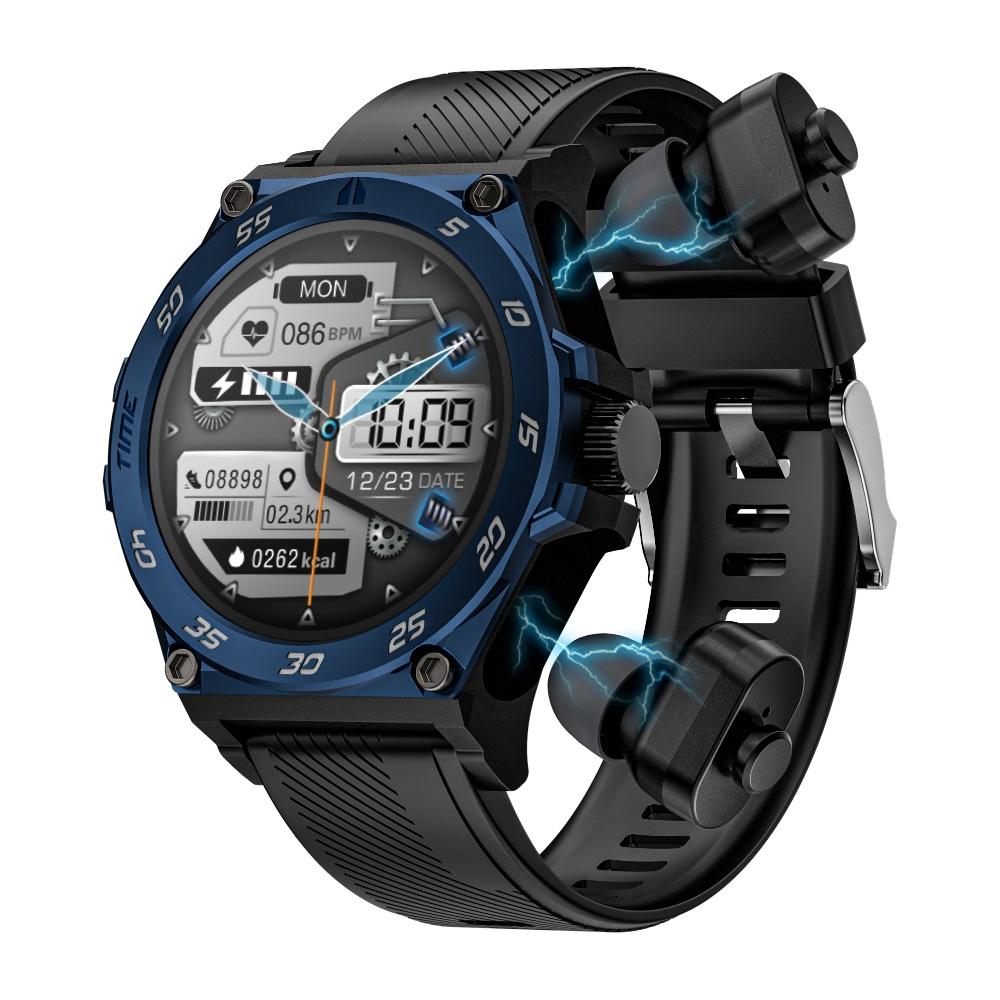 1.53 Inch Ip67 Bt5.0 Sport Smartwatch With Earbuds Bluetooth Call & Health Monitor