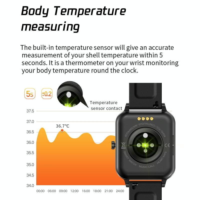 1.69 Inch Ips Touchscreen Ip68 Waterproof Smartwatch With Sleep Heart & Bt Call Rose Gold