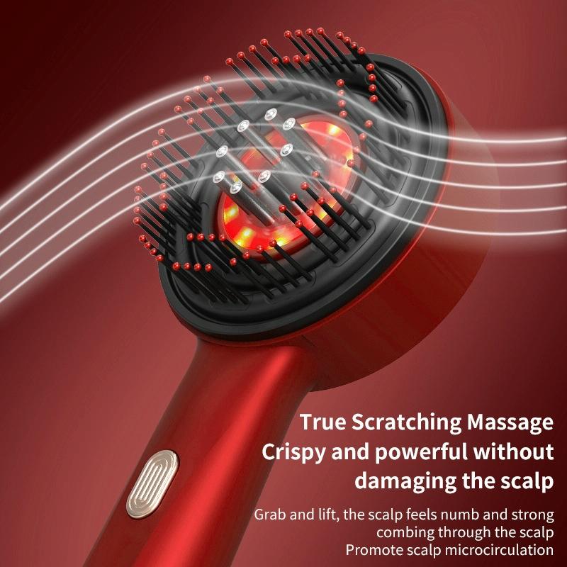 Red Light Scalp Massage Comb For Hair Growth 630Nm Liquid Care Deep Gray