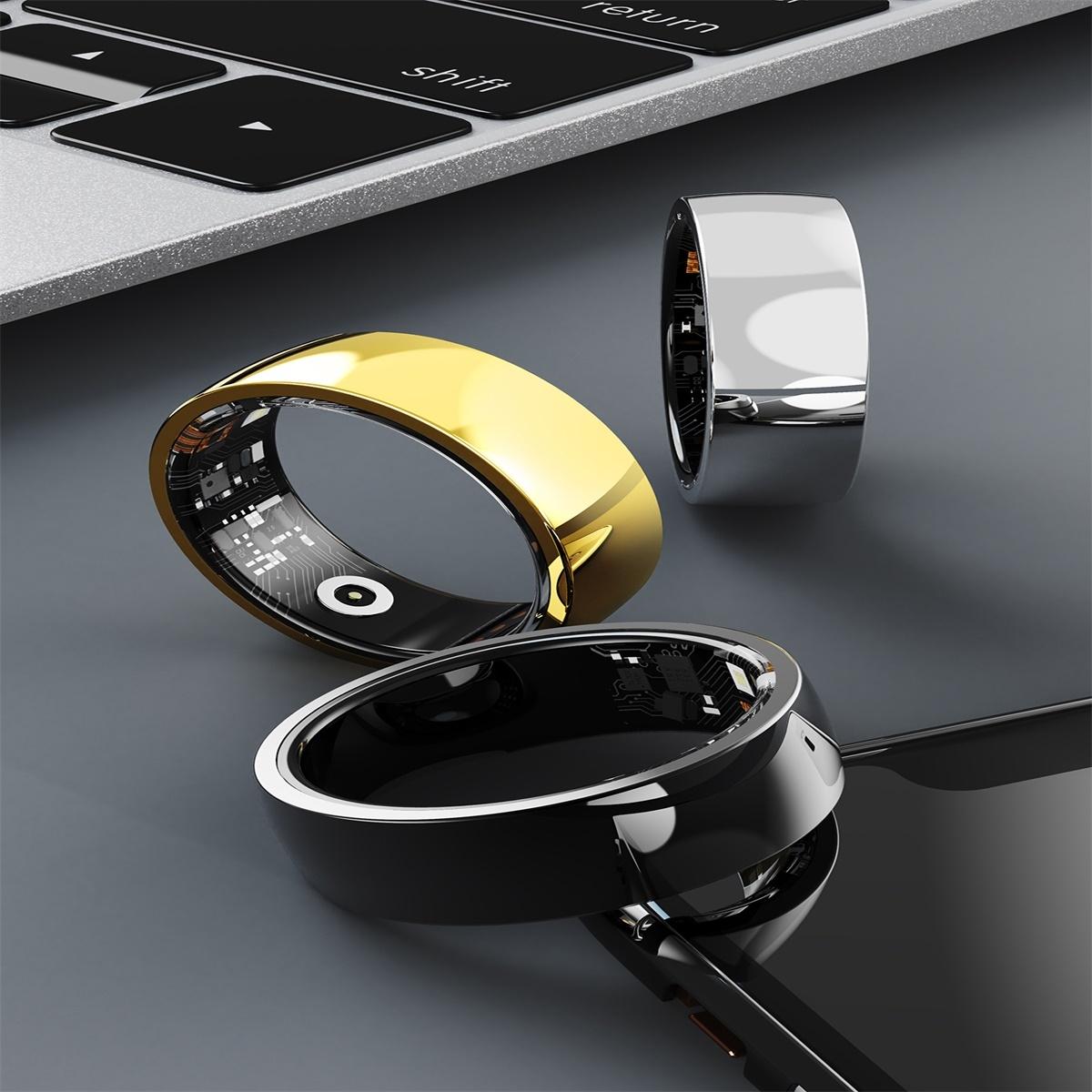 Smart Ring For Health Monitoring And Family Care Size 18 Gold