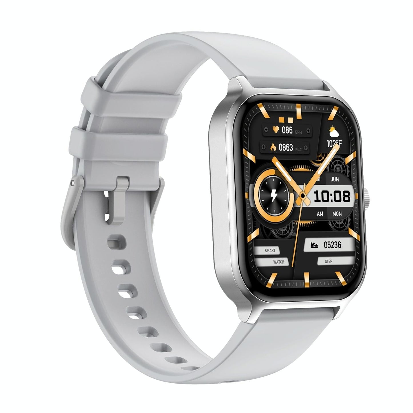 1.93 Inch Colour Screen Smart Watch Support Bluetooth Call / Health Monitoring Silver