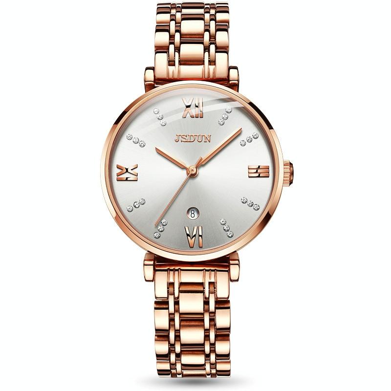 Stylish Waterproof Quartz Watch For Women Ultra Thin Design White