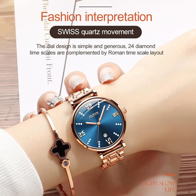 Stylish Waterproof Quartz Watch For Women Ultra Thin Design White