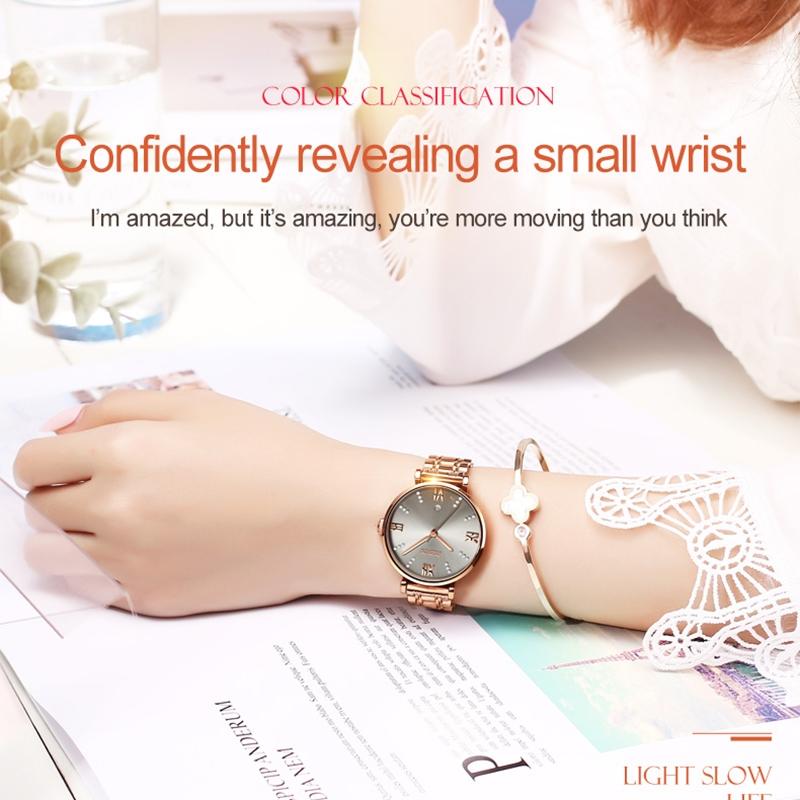Stylish Waterproof Quartz Watch For Women Ultra Thin Design White