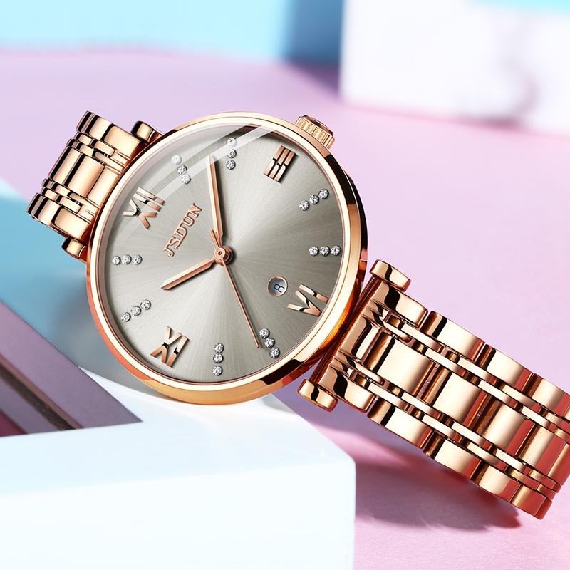 Stylish Waterproof Quartz Watch For Women Ultra Thin Design White
