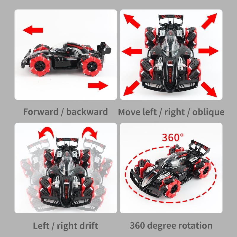4Wd Horizontal Spray Rc Car 2.4G Remote Control F1 Red