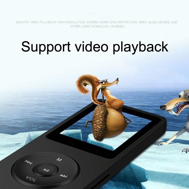 Ultra Thin Screen Mp4 Player Lossless Sound - Pink