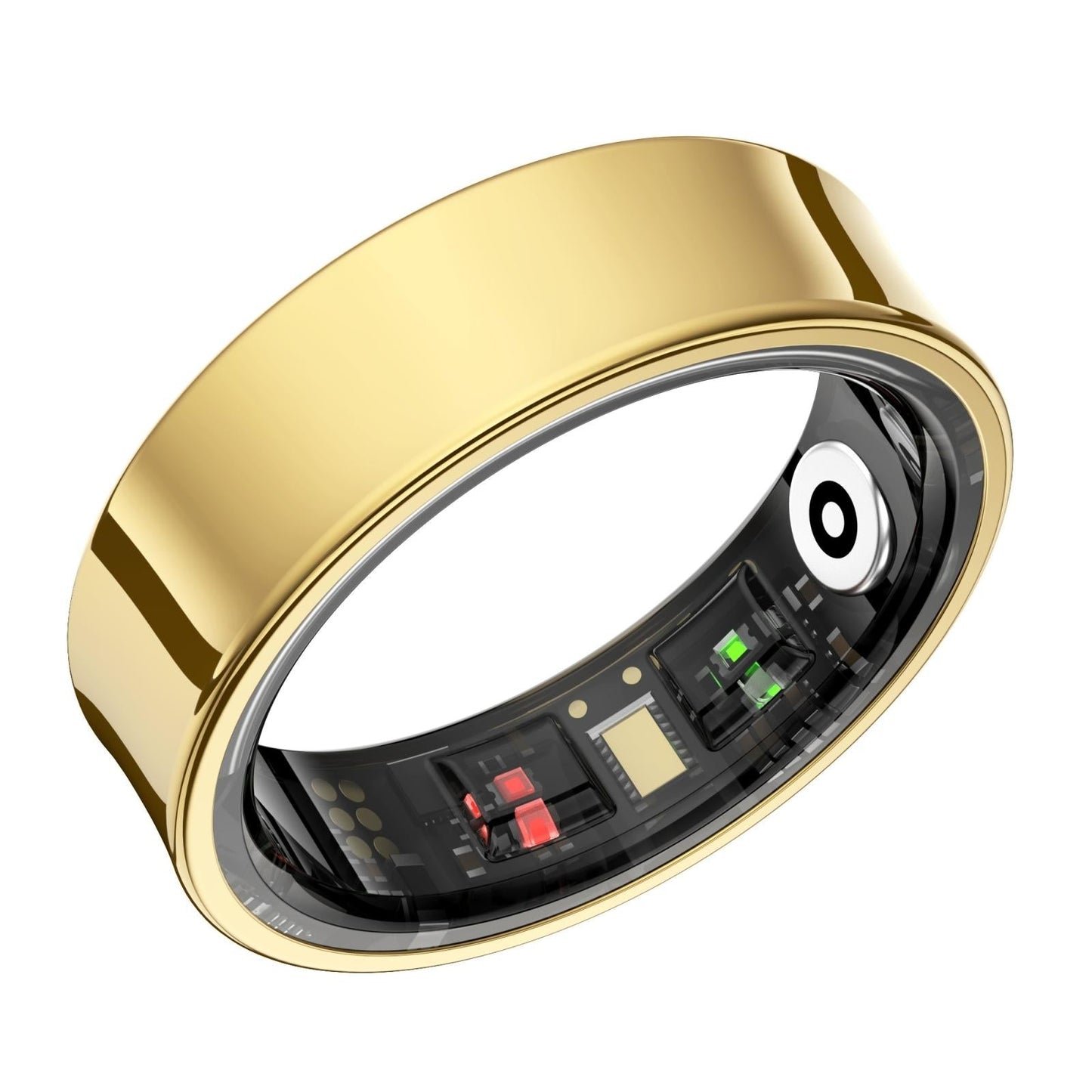 Smart Ring With Heart Rate Blood Oxygen Sleep Monitoring & Sports Modes Size 8 Gold