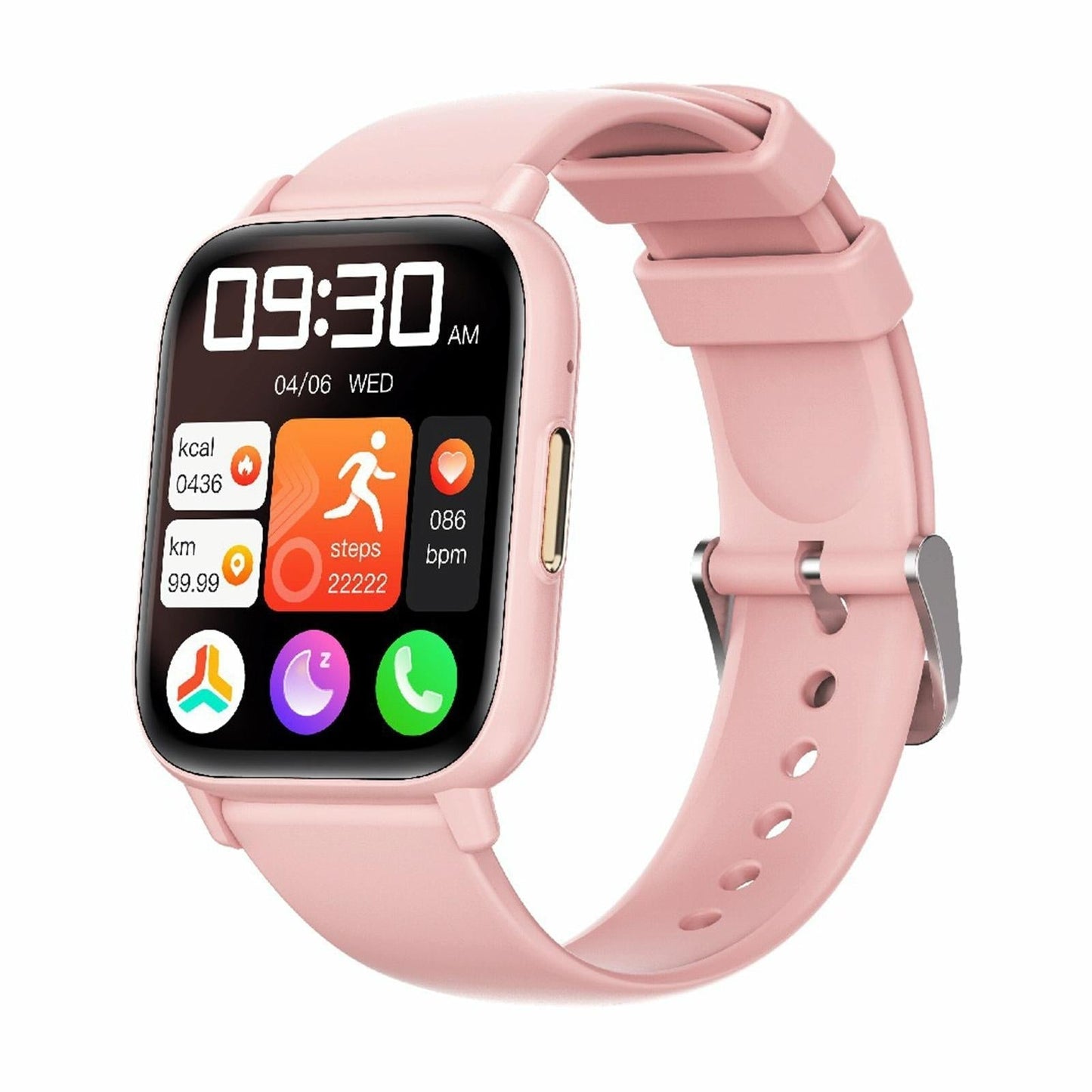 1.83 Inch Bt5.2 Smart Sport Watch With Bluetooth Call Sleep & Health Monitor Pink