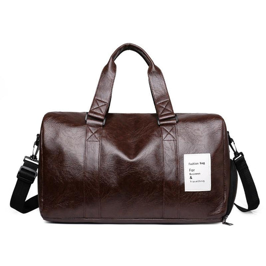 Compact Travel Bag With Shoe Storage Brown