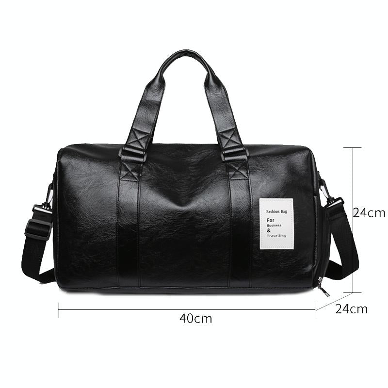 Compact Travel Bag With Shoe Storage Brown