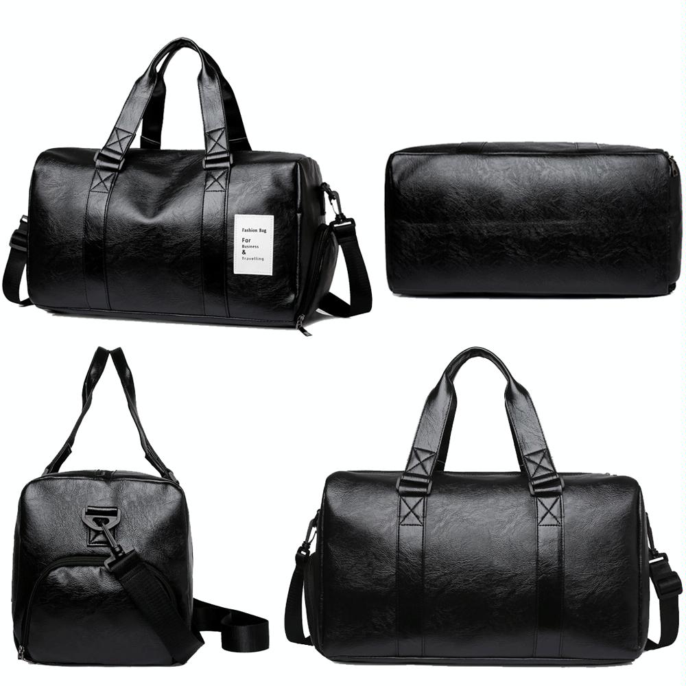 Compact Travel Bag With Shoe Storage Brown