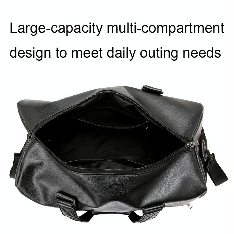 Compact Travel Bag With Shoe Storage Brown