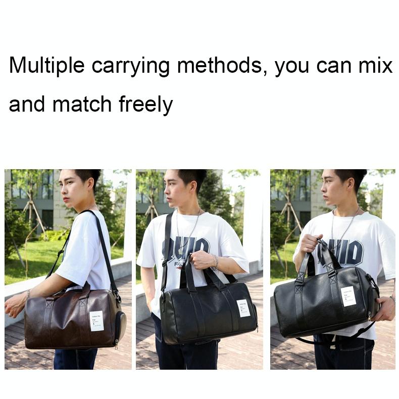 Compact Travel Bag With Shoe Storage Brown