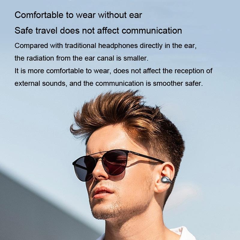 S19 Wireless Ear Clip Noise Reduction Bluetooth Bone Conduction Delay Earphones