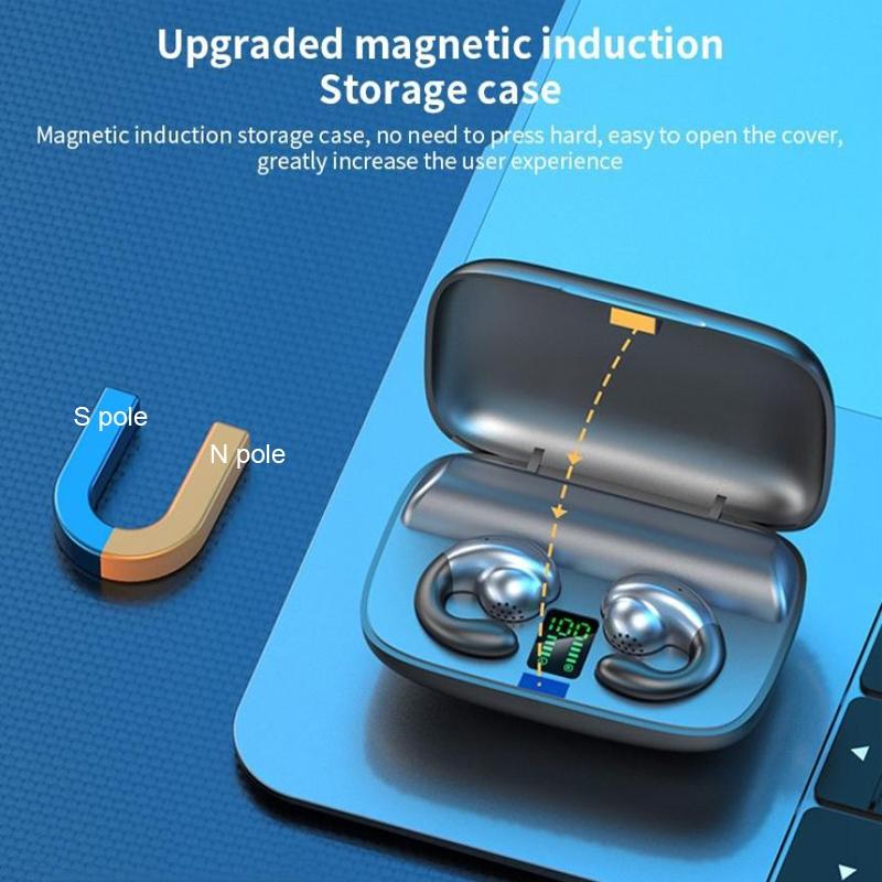 S19 Wireless Ear Clip Noise Reduction Bluetooth Bone Conduction Delay Earphones