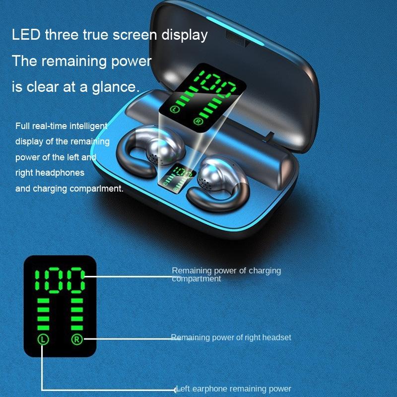 S19 Wireless Ear Clip Noise Reduction Bluetooth Bone Conduction Delay Earphones