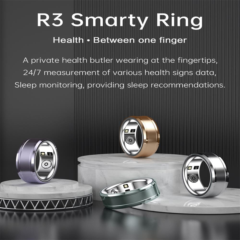 Smart Ring With Heart Rate Blood Oxygen & Sleep Monitoring Size 18 Purple