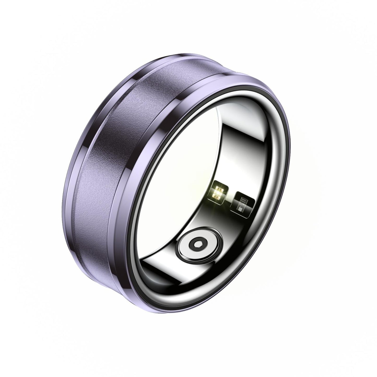 Smart Ring With Heart Rate Blood Oxygen & Sleep Monitoring Size 18 Purple