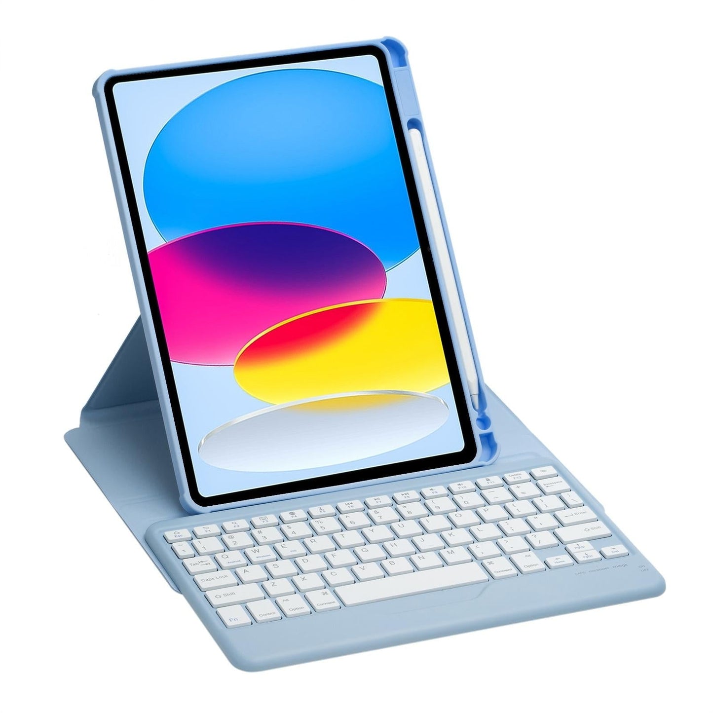 360 Rotation Bluetooth Keyboard Leather Case For Ipad 10.9 2022 Pink