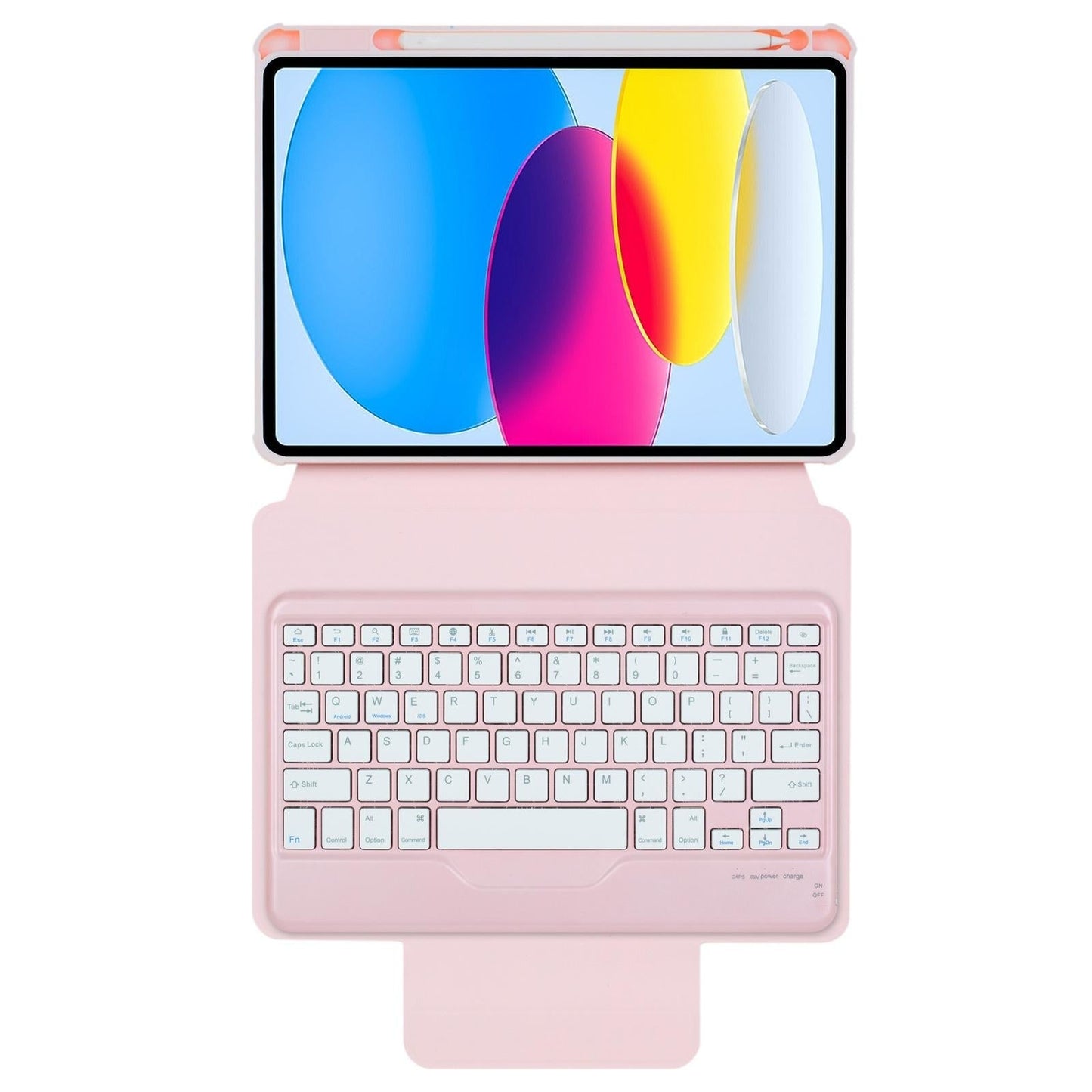 360 Rotation Bluetooth Keyboard Leather Case For Ipad 10.9 2022 Pink