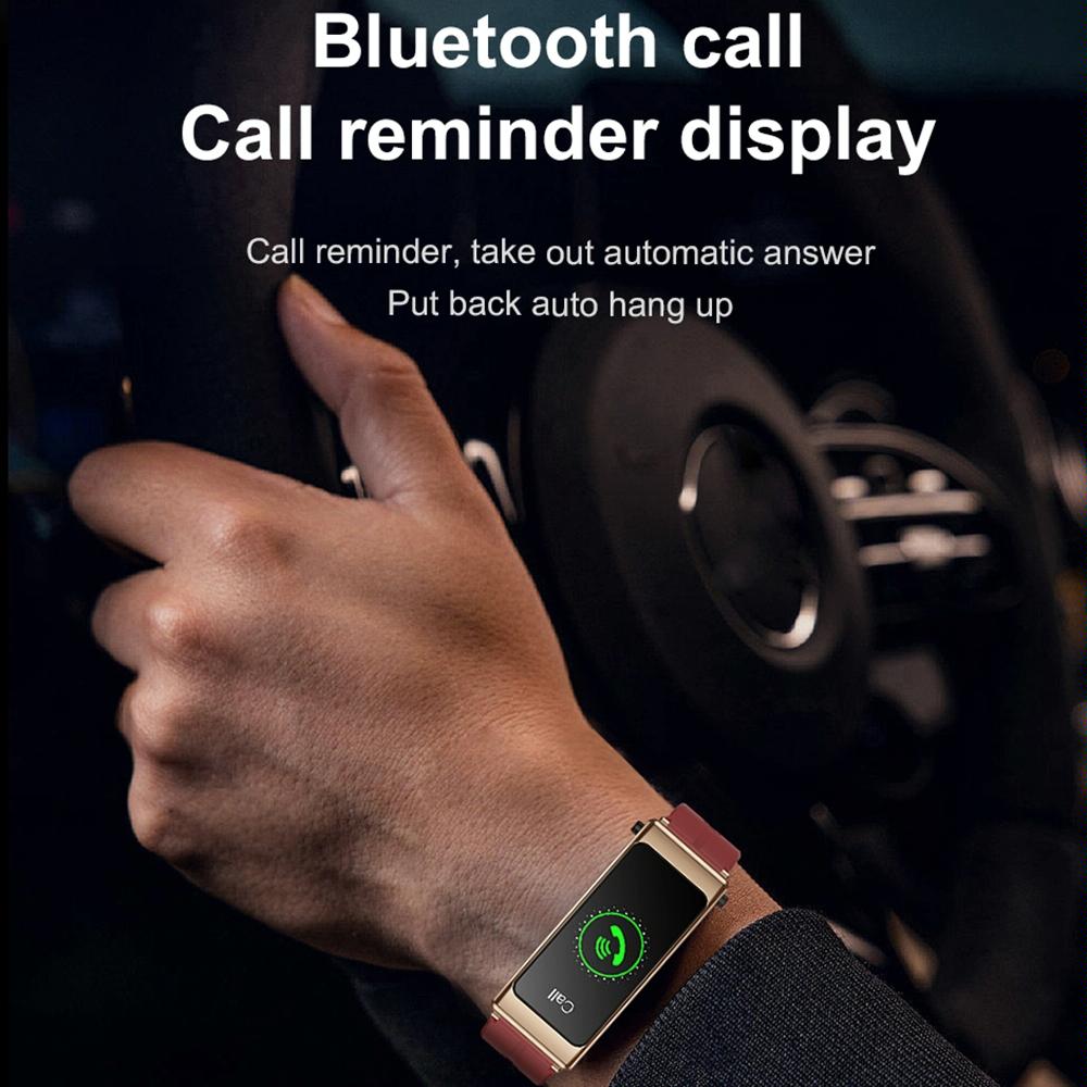 1.14 Inch Steel Band Earphone Detachable Smart Watch Support Bluetooth Call Gold