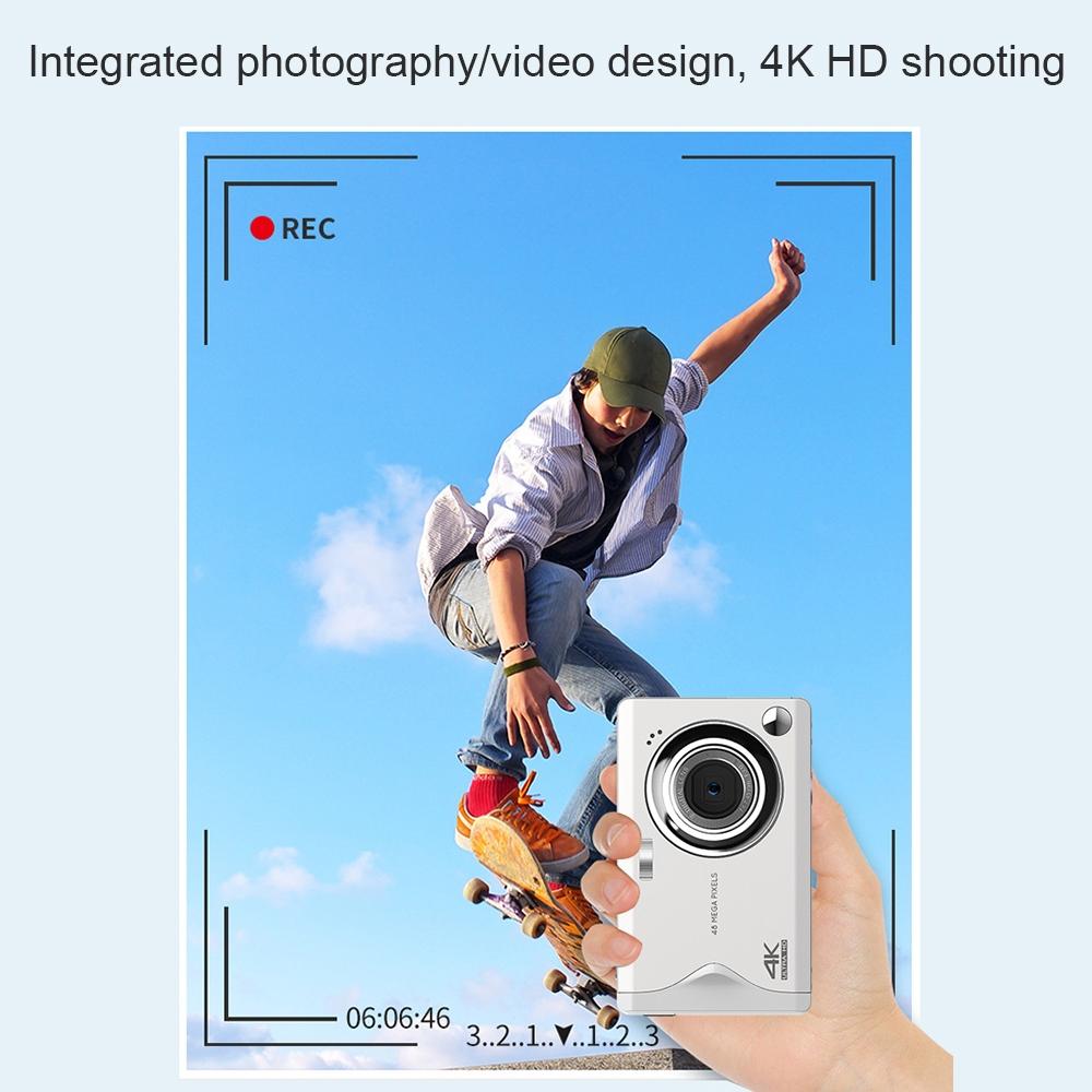 3.0 Inch Autofocus 4K Hd Digital Camera With Screen_White