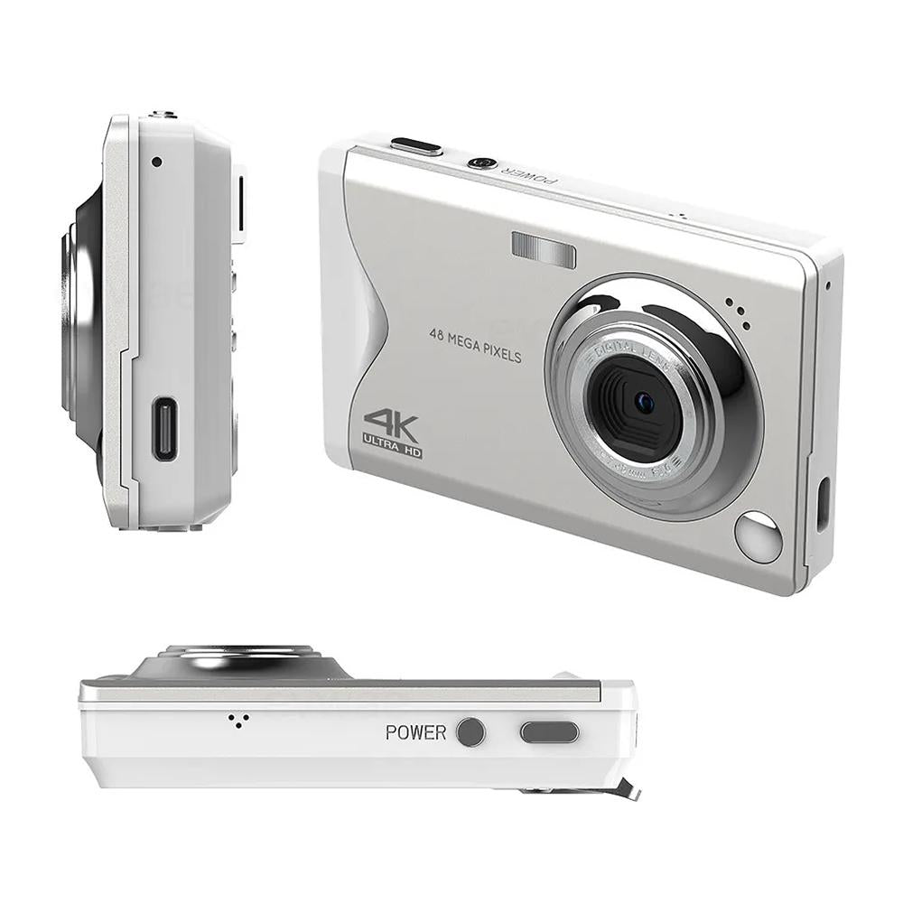 3.0 Inch Autofocus 4K Hd Digital Camera With Screen_White