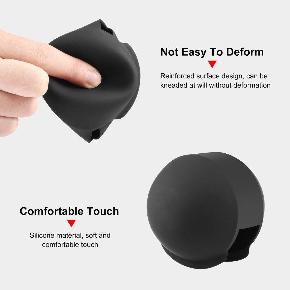 Silicone Dive Case Lens Guard For Insta360 X3 / X4 Invisible And Protective_Black